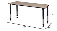 Regency Kitt Height Adjustable Classroom Table 60" x 30" Ivory