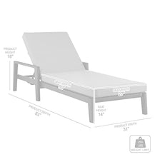 Armen Living Cayman Outdoor Patio Adjustable Chaise Lounge Chair Dark Grey