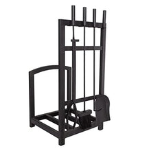 DJVHSRI Firewood Storage Rack Simple Iron Black Fireplace Tools Firewood Rack Home Floor Disassembled Wood Firewood Shelf,