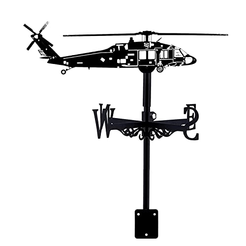 Weathervane Garden Plane Warcraft Decorative Weather Vane Wind Vane Stainless Steel Wind Vane Wind Direction Indicator for Farm Scene Patio Yard Ornament (Style 5) (Style 3)
