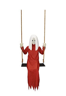 At homes Halloween Ghostly Swing Girl Prop with Swinging Mechanism Multicolor