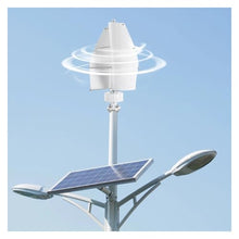 VBSNKLOI Wind Turbine Generator, 12V/24V Vertical Axis Wind Portable Generator Maximum Power 100W IP67 Energy for Home RVs(White-and-Blue-24V)