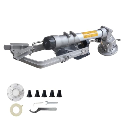 BANGBANGJI 360° Fully Rotating Impulse Impact Sprinkler, Impact Water Sprinkler, with Nozzle Set, Extended Coverage, for Garden Farm Lawn Model65+1.2mBracket
