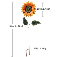 LFFH Sunflower Weathervane, Iron Garden Spinner Outdoor Decor Wind Catchers Bring A Snail Sculpture for Decorative Lawn