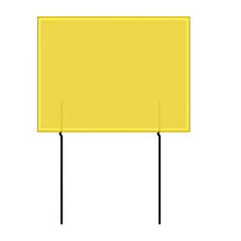 VictoryStore Custom We Buy Houses Yard Sign, 17x22 Inches Yellow Corrugated Plastic House Shaped Set of 100 Signs with Stakes