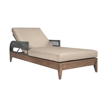 Armen Living Orbit Modern Outdoor Patio Chaise Lounge Chair Taupe