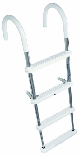 Garelick 4-Step Stainless Telescoping Gunwale Ladder White