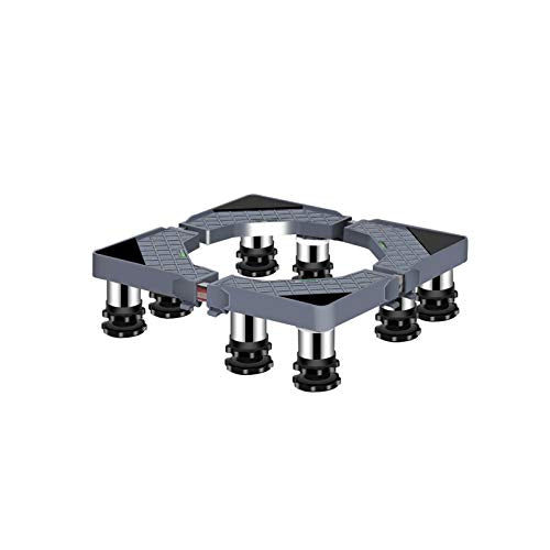 HYUIO Furniture Movable Base， Multi-Functional Base Adjustable Dryer Refrigerator Stand Length/Width 40-65cm Outside Plant Container Floor Trays(8legs,14 17cm)