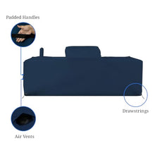 Covers & all Outdoor Kitchen Island Cover, Customize Left Right & Straight Shapes,12 Oz Waterproof UV & Weather Resistant Patio BBQ Grill Island protector with Handles Air Vents (Blue)