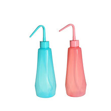 480ml Drip Water Bottle, Flower Waterer Gardening Tools, Squeeze Watering Can,Elbow Drip Water Bottle (Blue)