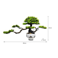YXIANG56Q Fake Plants Artificial Bonsai Tree with Chinese-Style White Ceramic Pot Potted House Plants Bonsai Tree