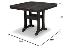 POLYWOOD® Nautical Trestle 37" Dining Table in Black