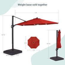 OROTLECT 132'' Lighted Cantilever Umbrella