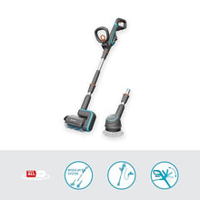 Gardena Cordless Multi-Cleaner AquaBrush Universal 04/18V P4A Ready-to-Use Set: Battery-Powered Cleaning Tool incl. Rechargeable Battery, Wet Cleaning of Patio Floors, Complete Set (14842-20)
