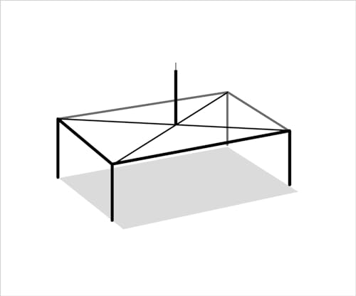 TentandTable 10' x 20' High Peak Canopy Tent Frame Only Silver