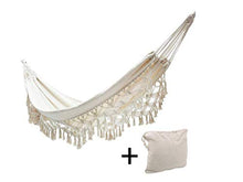 Indoor Lace Outdoor Double Hammock Cotton Hanging Chair Hammock Tassel Swing Seat Swing 240 x 150