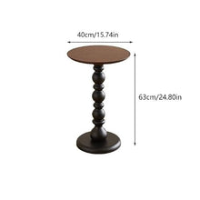 Chicken Couch End Table Vintage Solid Wood Living Room Balcony Round Side Table Furniture, Suitable for Living Room Bedroom Etc Corner Tables for Living Room