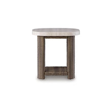 Signature Design by Ashley Angel Island Outdoor Table, All-Weather Resin Wicker and Aluminum, Compact Shelf Design for Patio, Poolside and Deck Use Outside Living