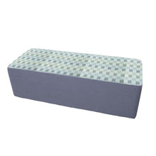 FDP 24" x 60" Rectangle Oversized Outdoor Ottoman Featuring Sunbrella Two-Tone - Weather-Resistant, Fade-Resistant, Assembled Patio Furniture for Backyard, Poolside Seating, 18" H - Mist/Haze