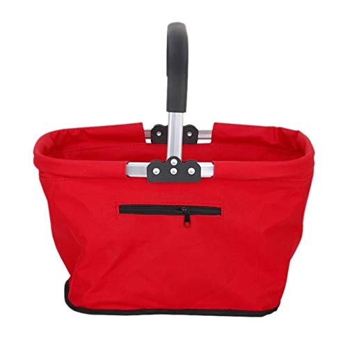 GAAHRQQQ Shopping Basket Folding Portable Shopping Basket Storage Fruit Basket Picnic Basket