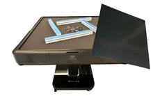 usamjtable Roller Coaster Style 40mm Folding Automatic Mahjong Table Gray with 2 Tile Sets & Dust Cloth