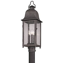 Troy Lighting Larchmont 3-Light Outdoor Post Lantern Aged Pewter