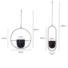 Iron Hanging Flower Pot Decorative Swinging Flower Basket Wall Hanging Flower Pot Decorative Hanging Basket Wall Mount for Home (Size : C) ()