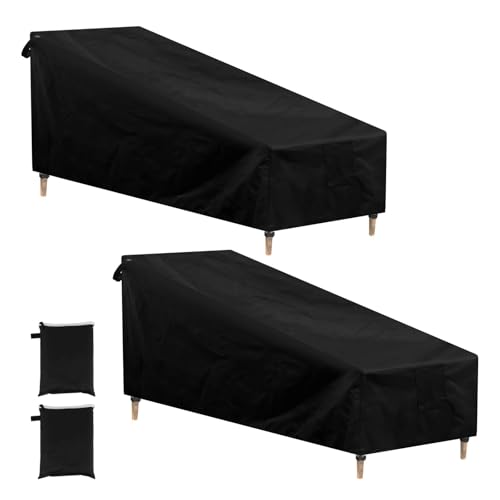 1Pcs Outdoor Lounger Protective Cover Waterproof Anti-UV Garden Patio Furniture Cover for Sunbed Recliner Lounge Chair NEW(5Pcs)