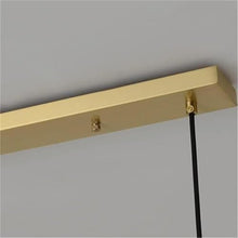 Classic Glass Pendant Light Fixture - 77cm Long Plate Chandelier with