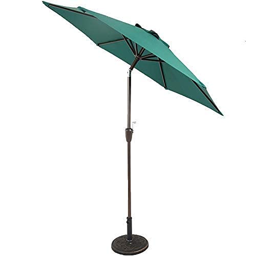 RWGOVLU Sun Parasol Umbrella Garden 2.7m Parasols Outdoor Patio Balcony Half Umbrella Semicircular with Crank, Sun Shade For Garden Small Terrace UV-Protection