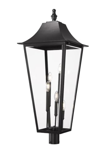 Z-Lite 5008PHXXLR-BK Gannon 5 Light Outdoor Post Mount Fixture, Black