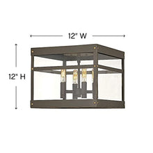 Bailey Street Home 4 Light Medium Outdoor Flush Mount in Transitional Style 12 inches Wide by 12 inches High-Oil Rubbed Bronze Finish Transitional Outdoor Ceiling 81-Bel-3088087