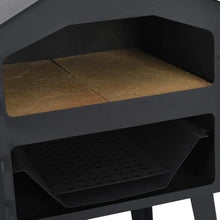 Outdoor Pizza Oven Charcoal Fired for Backyard Garden, Steel Construction with 2 Fireclay Stones and Built-in Thermometer, 22.8 x 24 x 80.7 Inches