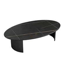 DINBOZ26X Living Room Table Rock Tea Table, Living Room, Small Household, Bar, Oval Outdoor Side Table(Black,Large)