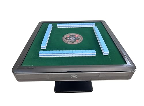usamjtable Automatic Mahjong Table Champagne Pedestal Folding Style Green