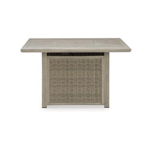 Signature Design by Ashley Haven Retreat Casual Weather Resistant Outdoor Fire Pit Table with 50,000 BTU Burner, Beige
