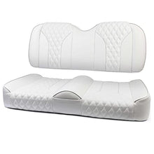 MODZ® FS2 Custom Golf Cart Front Seat for Club Car Precedent/Onward/Tempo - [2004-Up] - White Base - Double Diamond Pattern