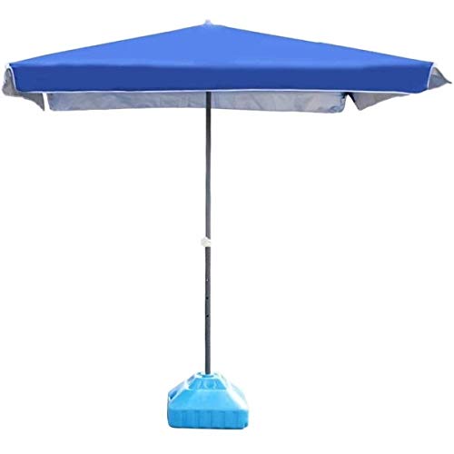 EUQKKWLOY Blue Rectangular Outdoor Patio Umbrella - 9ft Market Parasol for Garden Beach Poolside Camping & Events - Durable UV Protection Stylish Design