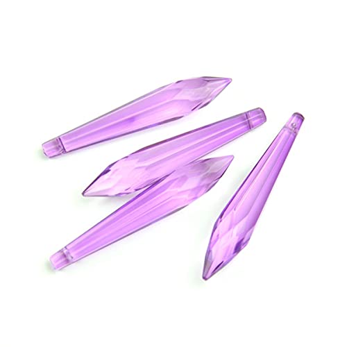 JUIYU Garden Suncatchers 38mm/63mm/76mm K9 Crystal Multicolor Cut & Faceted U-Icicle Drops Handmade Pendant Necklaces (Color : 76mm, Size : 200pcs)