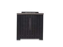 EV Fires 24" Modern Outdoor Square Patio Fire Pit Table for Propane Gas, Easy to Operate Electrical Ignition- Fire Glass, Cover, and Lid Included