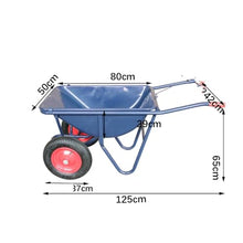 Heavy Duty Wheelbarrow Single Wheel Garden Cart Utility Hand Truck Construction Yard Dump Cart Farm Wheelbarrow(A,2)