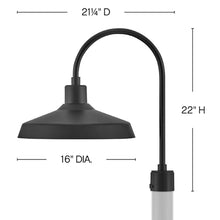 Hinkley Forge Large Outdoor Post Mount Lantern, Black Finish