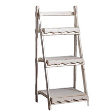 JOTDPFRYK American Countryside Retro Ladder Frame Multi-Layer Solid Wood Flower Rack Balcony Living Room Floor Step Plant Trellis Succulent Plants Flower Display Rack Foldable Wooden Flower Stand
