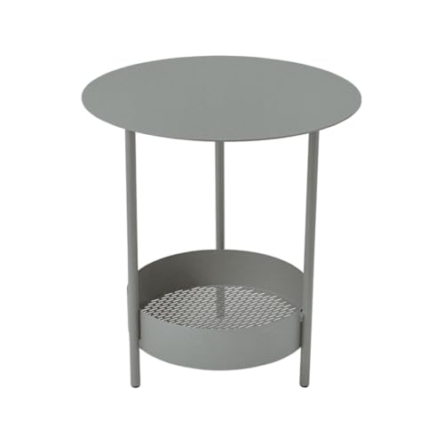 Fermob - Salsa Side Table - Ideal for Indoor & Outdoor Living Spaces - Made in France - Lapilli Grey