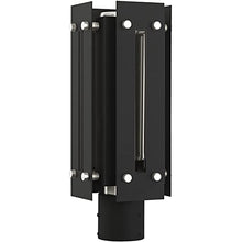 Livex 1 Light Black Outdoor Post Top Lantern Nickel