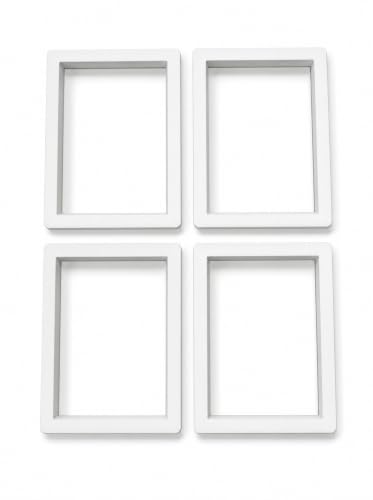 4 Pcs Garage Door Windows,21 ×14 inch Garage Door Replacement with UV Resistant Clear Acrylic Panel, Replacement Window Frame Panels for Exterior Garage Doors,Vinyl Windows Inserts Kit