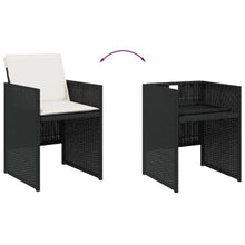 FUDUGEHMIOFWFJJ Patio Furniture Set Outdoor Furniture Outdoor Chairs Patio decor17 Piece Patio Dining Set with Cushions Black Poly RattanSuitable for Garden Patio, Living Room Bedroom