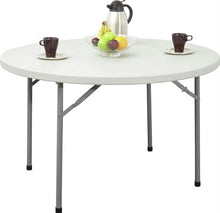 Pack 25! 4' / 48 inches / 4 foot / 120 cm / 4 ft White Round Folding Table White Granite Outdoor Table 4 Ft Card Table Round Classroom Tables Plastic Circle Table Round Fold Up Table Card Table