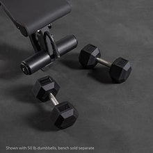Titan Fitness 120 LB Pair Black Rubber Coated Hex Dumbbells