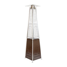 BizChair Outdoor Patio Heater with Wheels - Bronze - 42,000 BTU - 7.5 Feet Tall - Stainless Steel - For Residential and Commercial Use